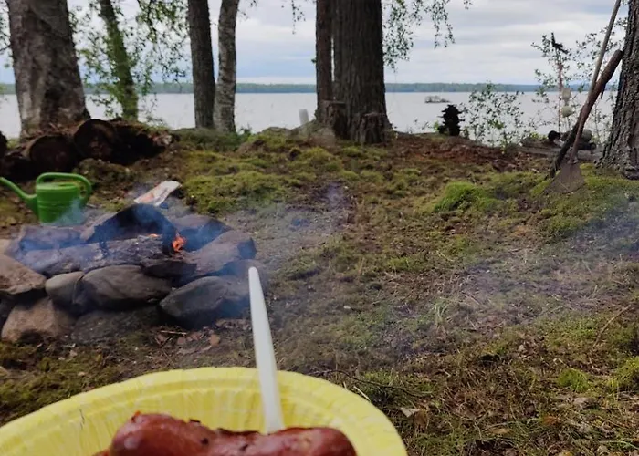Traditional Finnish Lakeside Off-grid Chalet *
